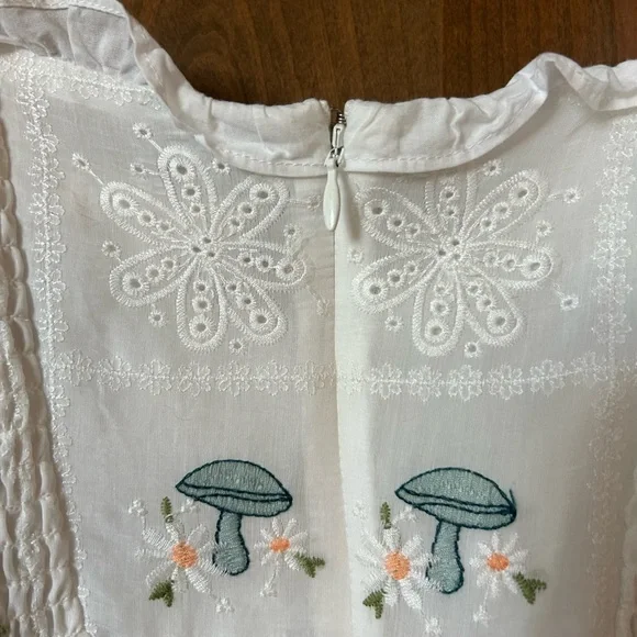 For Love And Lemons Rare Yolanda Puff Sleeve Mushroom Mini Dress | Size XS - Picture 8 of 10